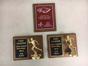 3 cross country plaques from 2018