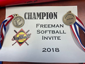 1st Place Champion Freeman Softball Invite 2018