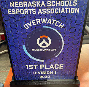 Nebraska Schools Esports Association Overwatch 1st place Division 1 2020